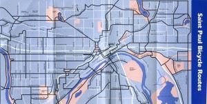 St. Paul Bicycle Routes - 1998