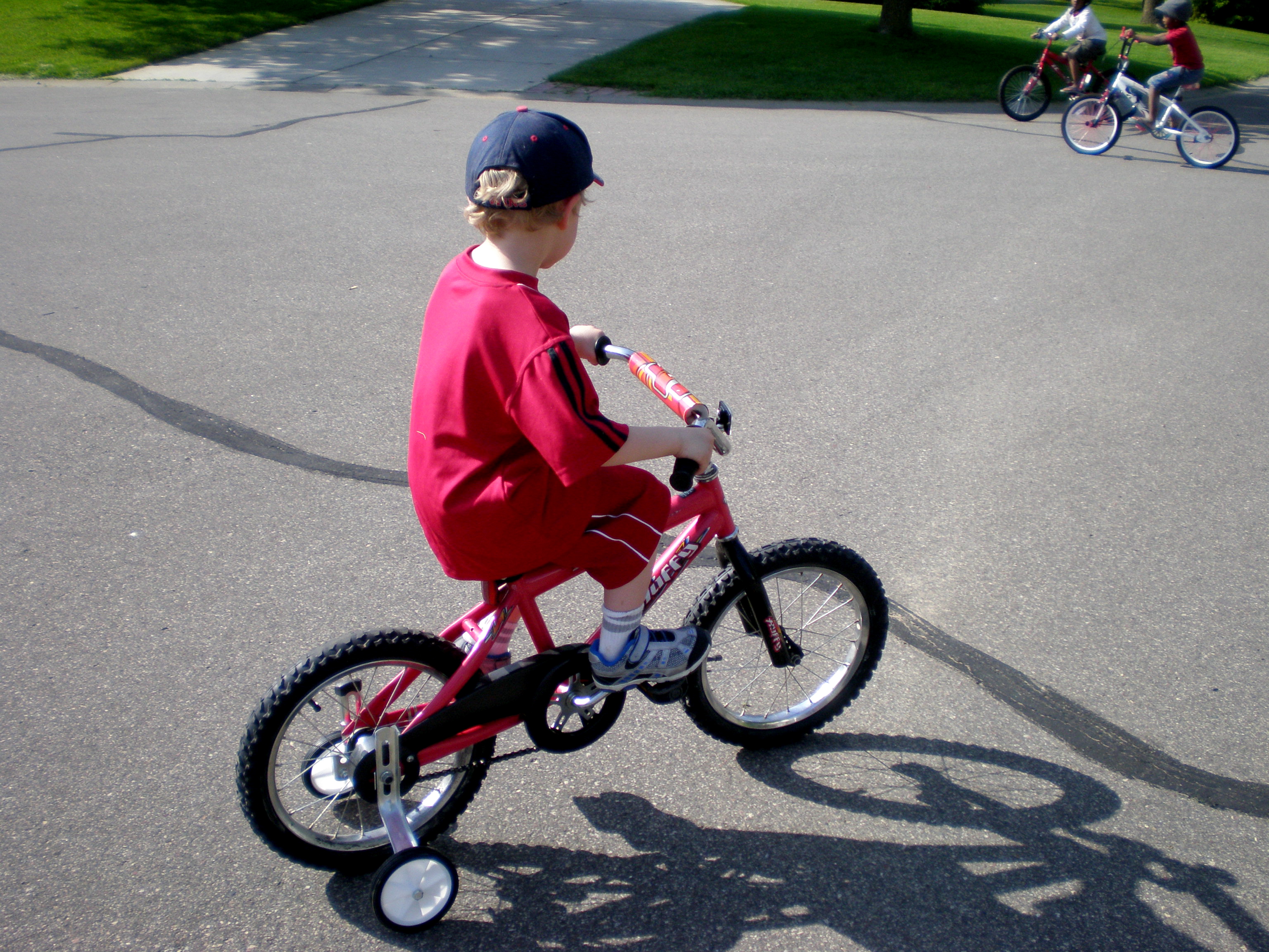 with training wheels